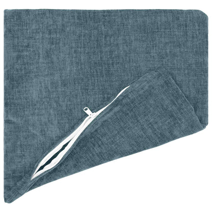 Cushion Cover 12 pcs HEERLEN Blue 40 x 40 cm Chenille Fabric