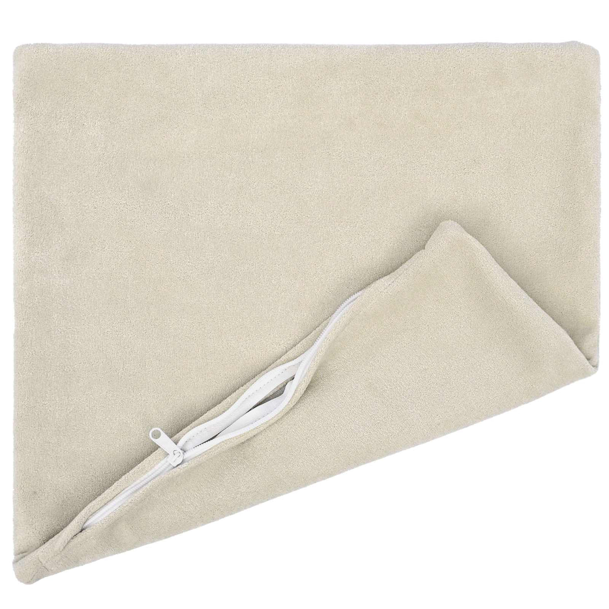 Cushion Cover 2 pcs HEERLEN Cream 40 x 40 cm Microfiber Fleece