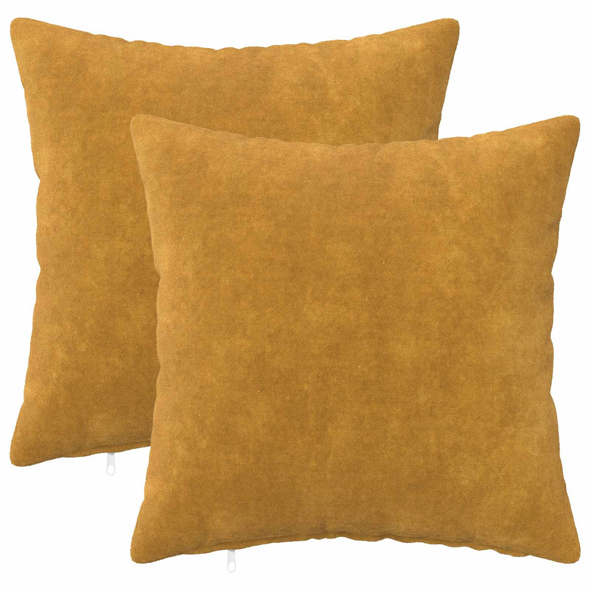 Cushion Cover 2 pcs HEERLEN Yellow 40 x 40 cm Microfiber Fleece