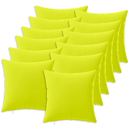 Cushion Cover 12 pcs HEERLEN Bright Green 40 x 40 cm Polyester