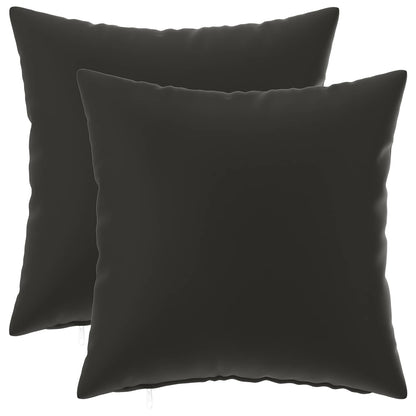 Cushion Cover 2 pcs HEERLEN Black 40 x 40 cm Polyester