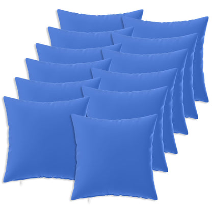 Cushion Cover 12 pcs HEERLEN Royal Blue 40 x 40 cm Polyester