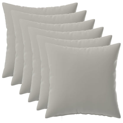 Cushion Cover 6 pcs HEERLEN Grey 40 x 40 cm Polyester