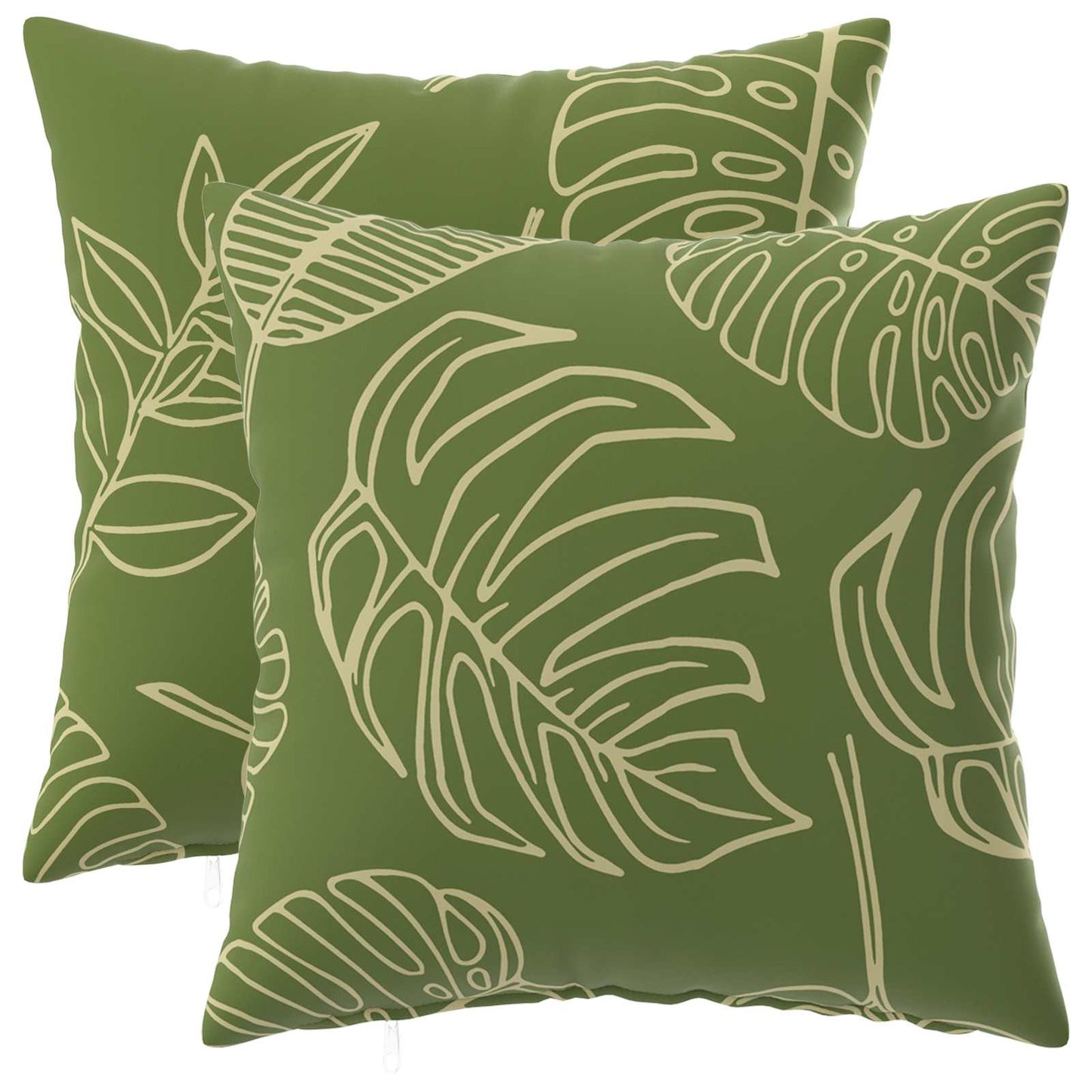 Cushion Cover 2 pcs HEERLEN Leaf Design 40 x 40 cm Polyester