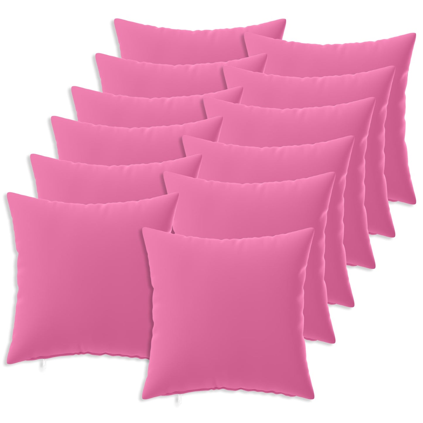 Cushion Cover 12 pcs HEERLEN Pink 40 x 40 cm Polyester
