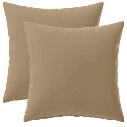 Cushion Cover 2 pcs HEERLEN Taupe 40 x 40 cm Polyester
