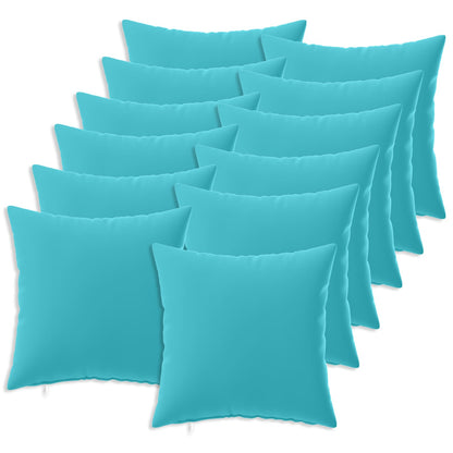 Cushion Cover 12 pcs HEERLEN Turquoise 40 x 40 cm Polyester