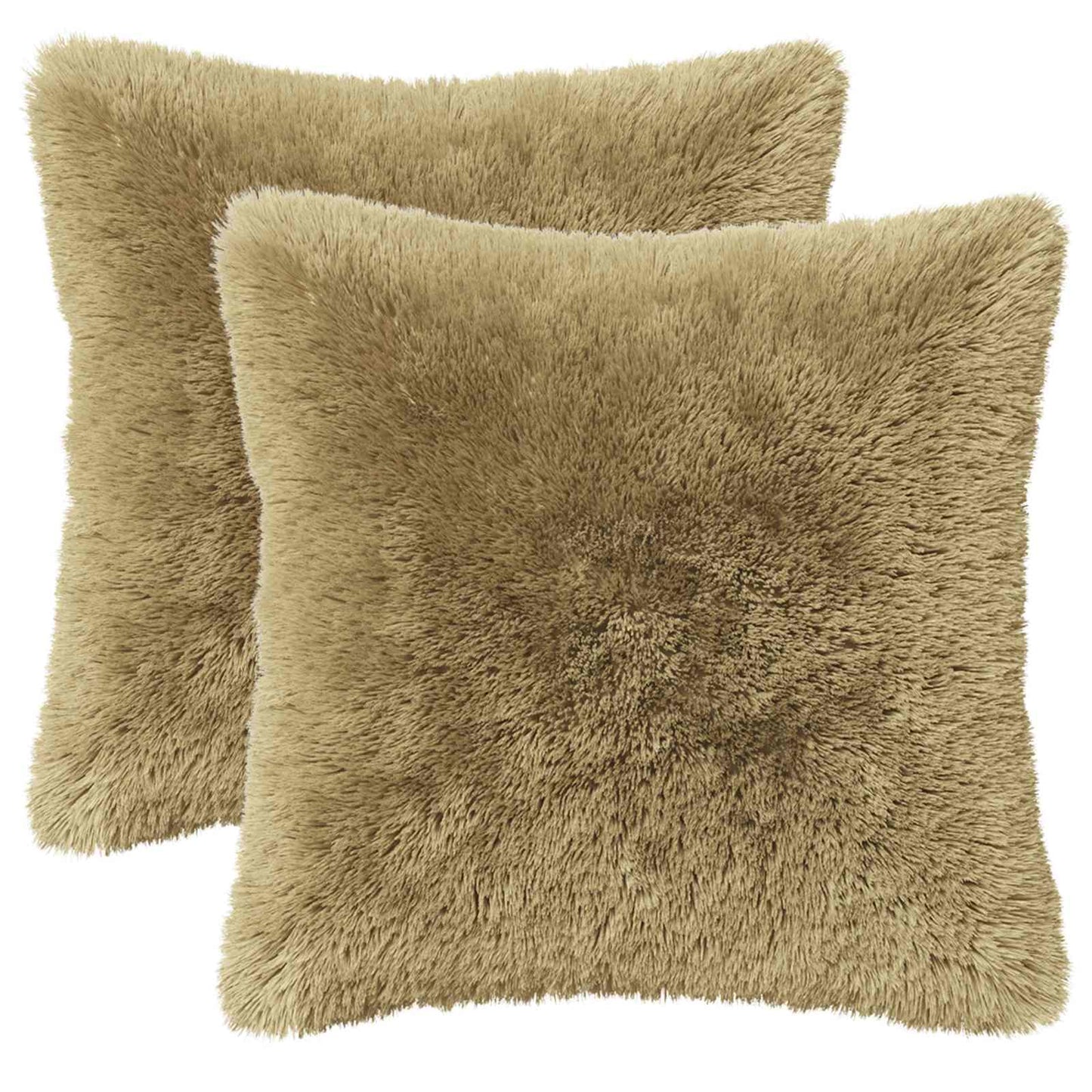 Cushion Cover 2 pcs HEERLEN Light Green 40 x 40 cm PV Fleece