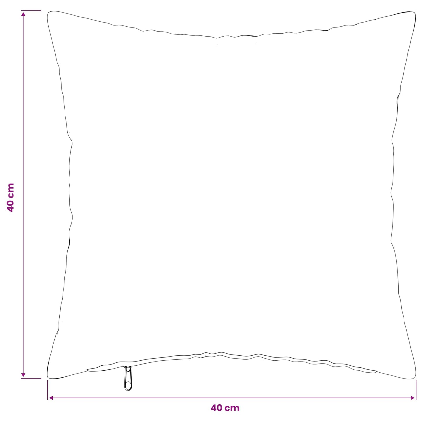 Cushion Cover 6 pcs HEERLEN Black 40 x 40 cm Flannel