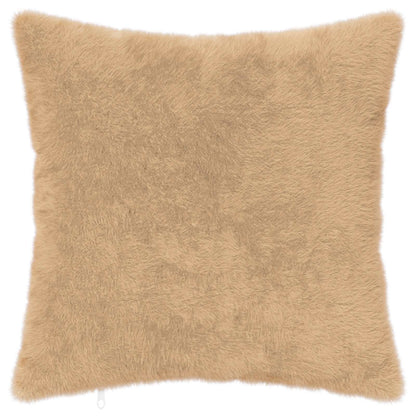 Cushion Cover 6 pcs HEERLEN Cream 40 x 40 cm Faux Rabbit Fur