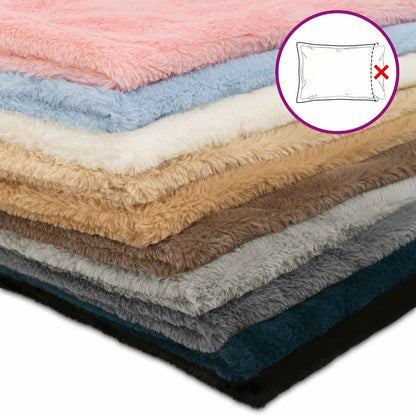 Cushion Cover 2 pcs HEERLEN Pink 40 x 40 cm Faux Rabbit Fur