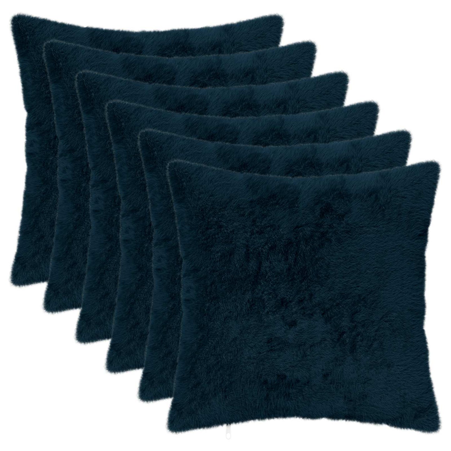 Cushion Cover 6 pcs HEERLEN Navy Blue 40 x 40 cm