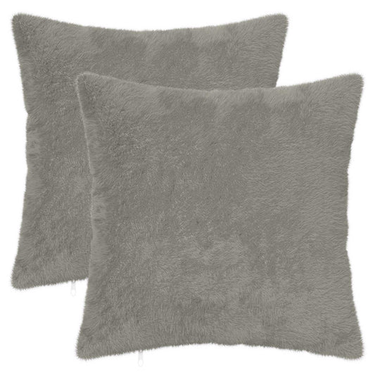 Cushion Cover 2 pcs HEERLEN Light Grey 40 x 40 cm