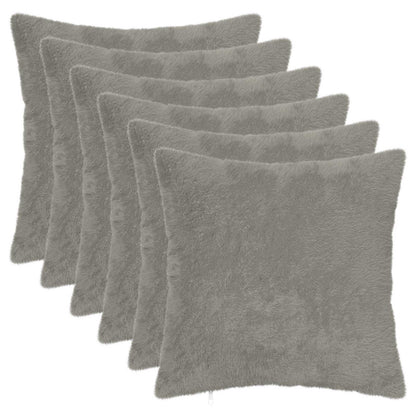 Cushion Cover 6 pcs HEERLEN Light Grey 40 x 40 cm