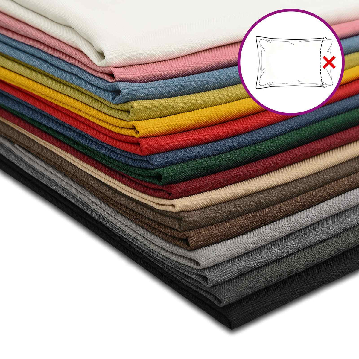 Cushion Cover 2 pcs HEERLEN Light Yellow 40 x 145 cm Fabric