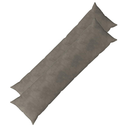 Cushion Cover 2 pcs HEERLEN Light Grey 40 x 145 cm Velvet