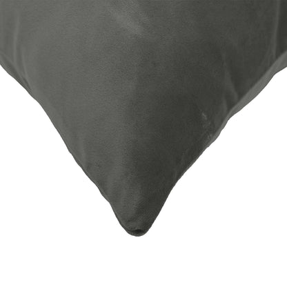 Cushion Cover 2 pcs HEERLEN Dark Grey 40 x 145 cm Velvet
