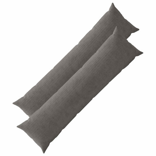 Cushion Cover 2 pcs HEERLEN Dark Grey 40 x 145 cm Corduroy
