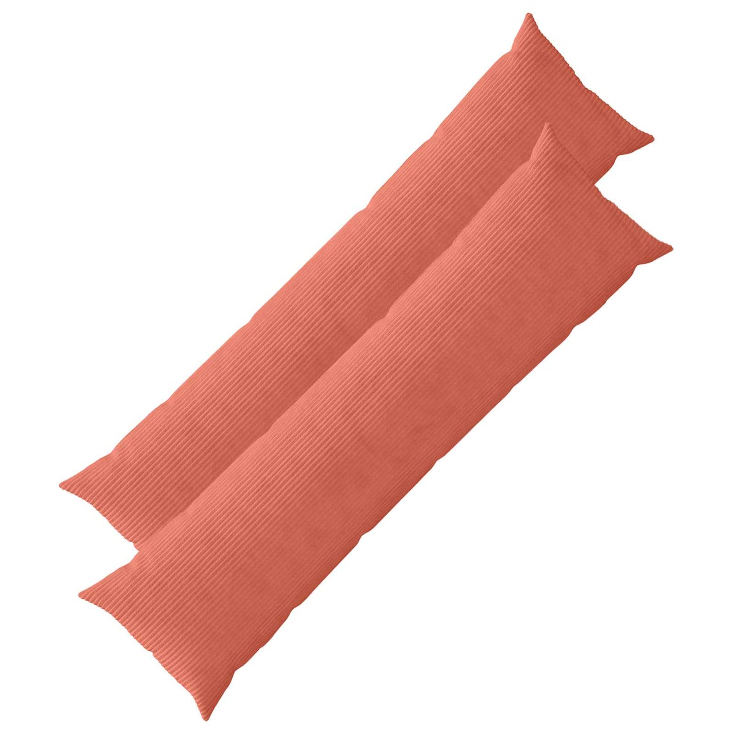 Cushion Cover 2 pcs HEERLEN Red Orange 40 x 145 cm Corduroy
