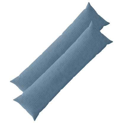 Cushion Cover 2 pcs HEERLEN Blue 40 x 145 cm Corduroy