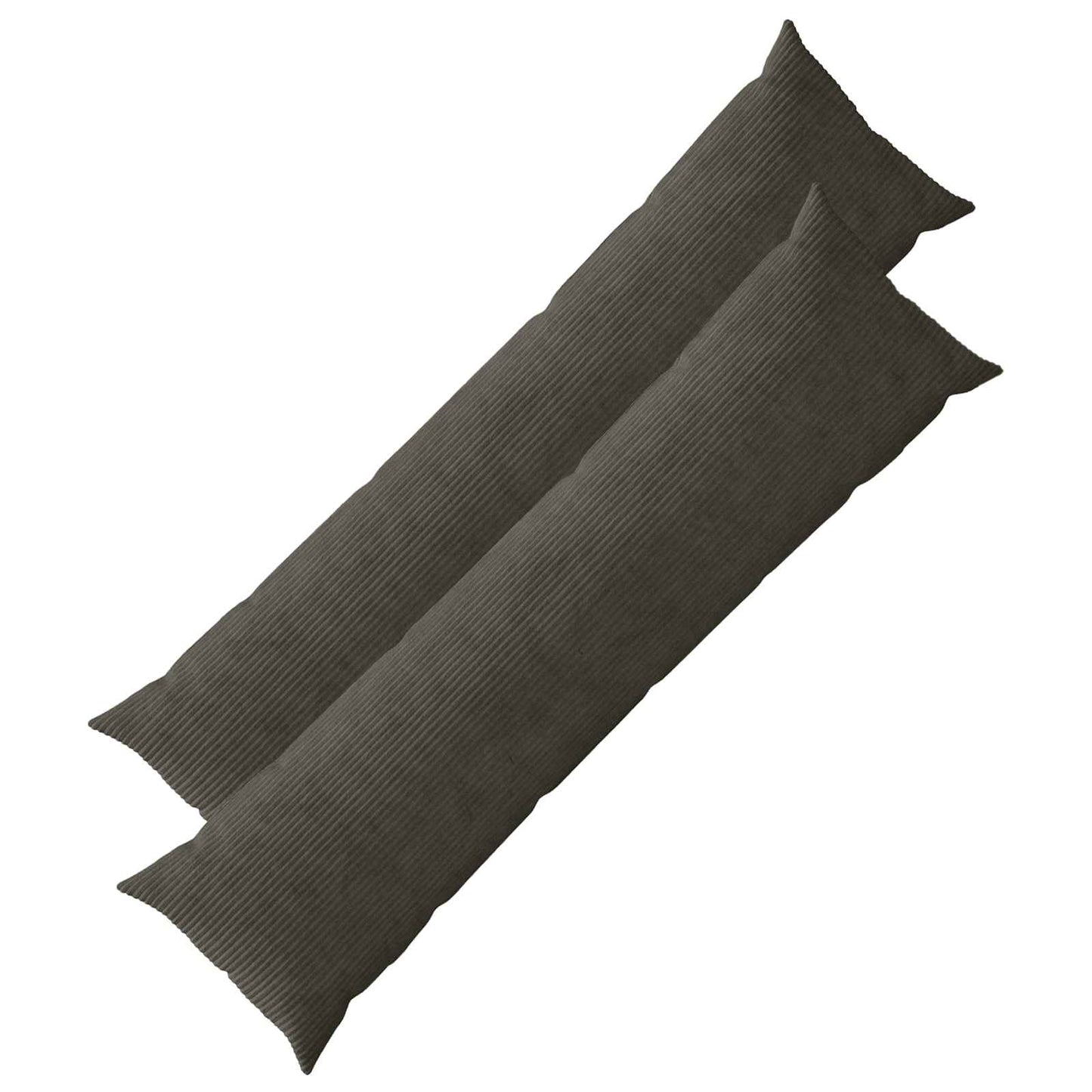 Cushion Cover 2 pcs HEERLEN Anthracite 40 x 145 cm Corduroy