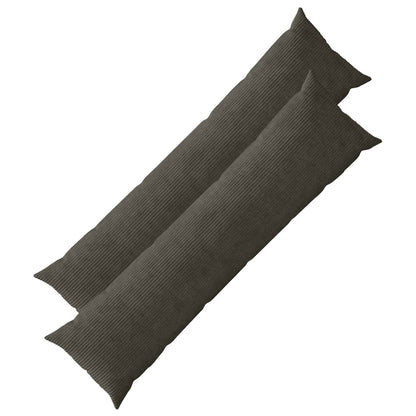 Cushion Cover 2 pcs HEERLEN Anthracite 40 x 145 cm Corduroy