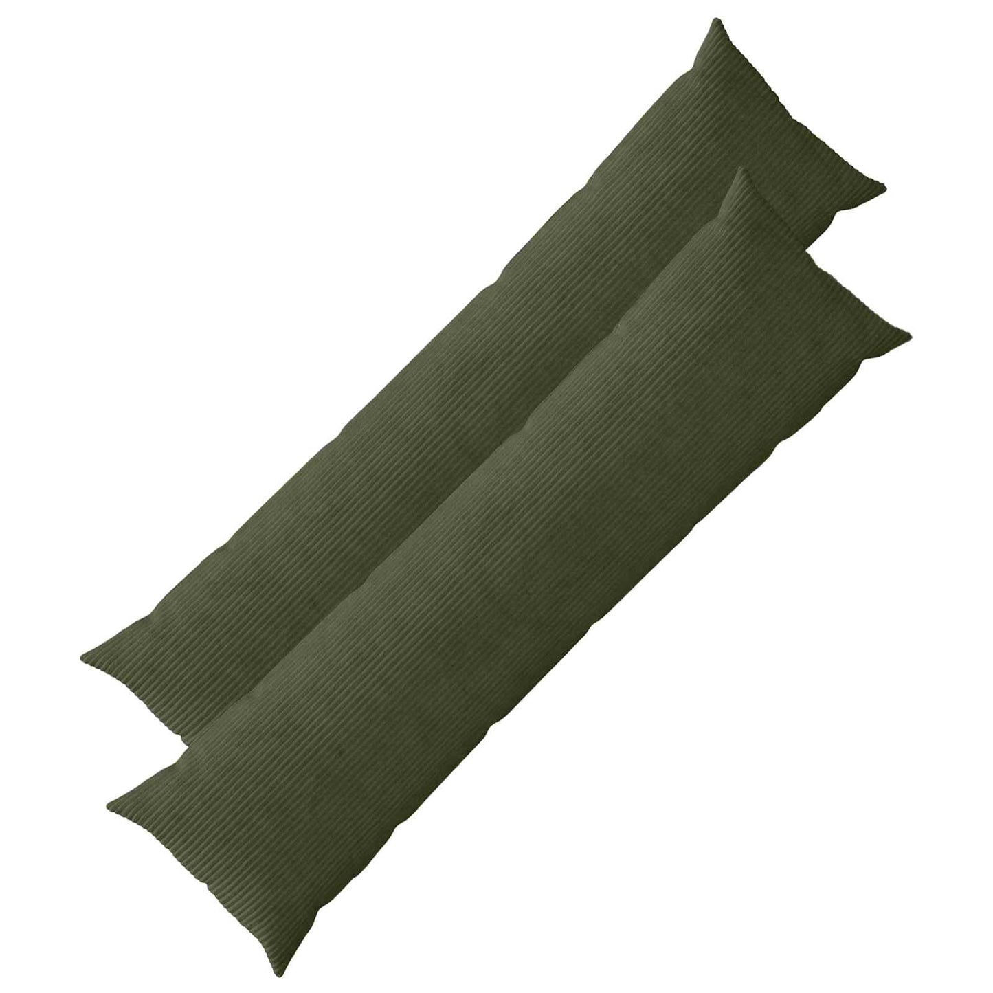 Cushion Cover 2 pcs HEERLEN Green 40 x 145 cm Corduroy