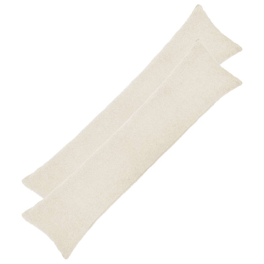 Cushion Cover 2 pcs HEERLEN Cream 40 x 145 cm Bouclé