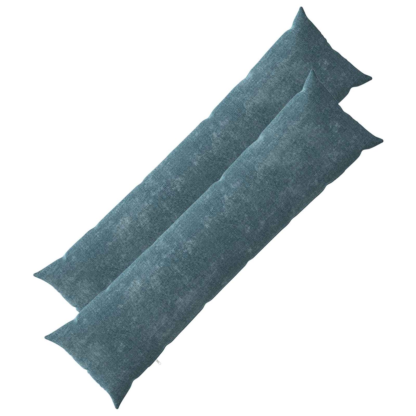 Cushion Cover 2 pcs HEERLEN Blue 40 x 145 cm Chenille Fabric