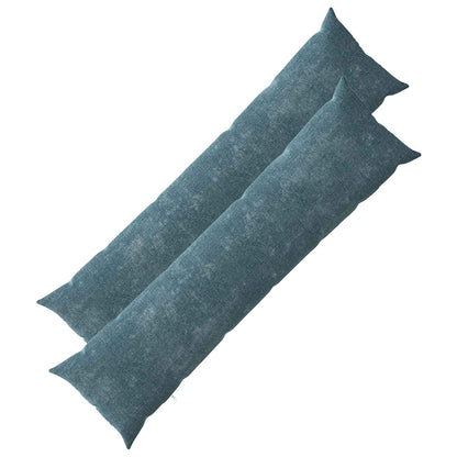 Cushion Cover 2 pcs HEERLEN Blue 40 x 145 cm Chenille Fabric