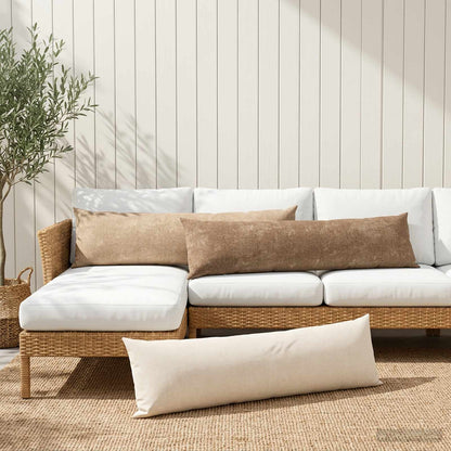 Cushion Cover HEERLEN Brown 40 x 145 cm Chenille Fabric