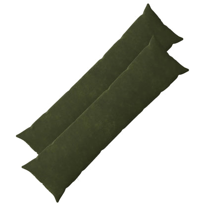 Cushion Cover 2 pcs HEERLEN Green 40 x 145 cm Microfiber Fleece
