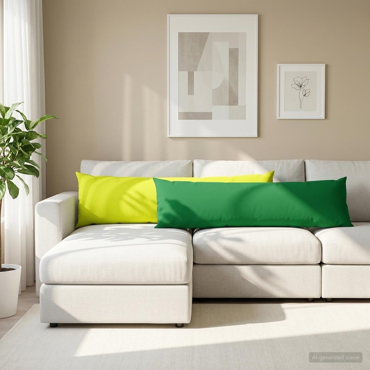 Cushion Cover 2 pcs HEERLEN Green 40 x 145 cm Polyester