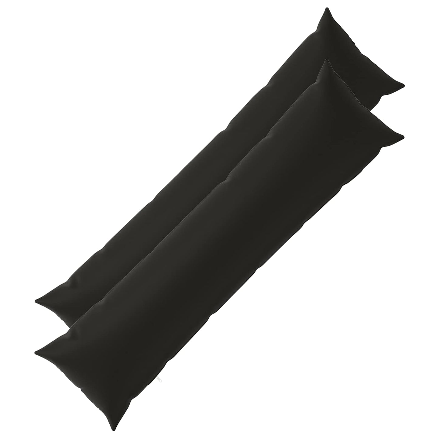 Cushion Cover 2 pcs HEERLEN Black 40 x 145 cm Polyester