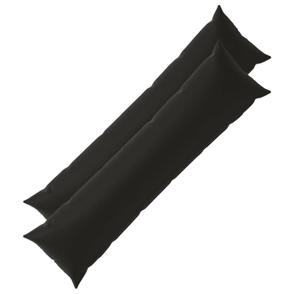 Cushion Cover 2 pcs HEERLEN Black 40 x 145 cm Polyester