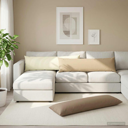 Cushion Cover HEERLEN Taupe 40 x 145 cm Polyester