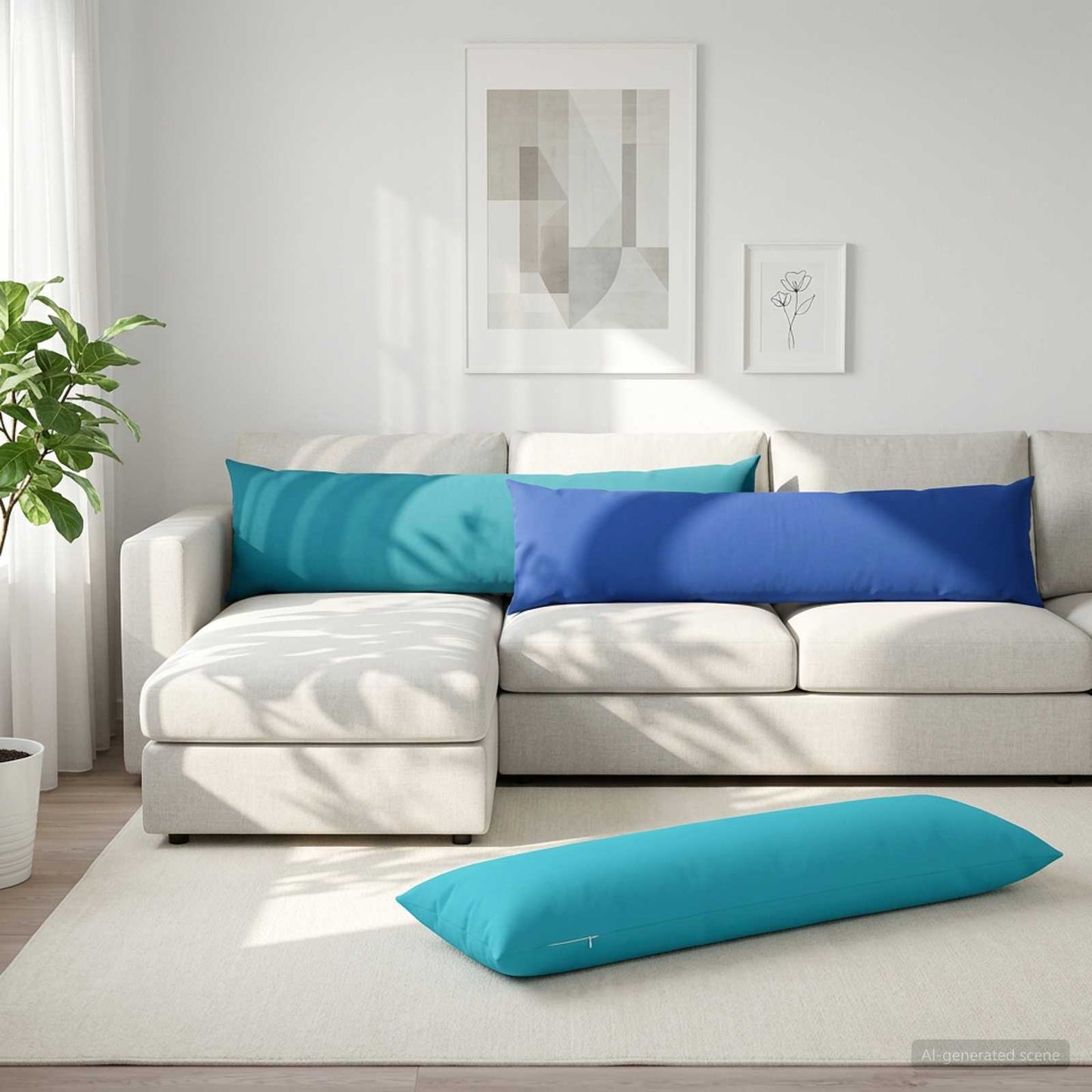 Cushion Cover 2 pcs HEERLEN Light Blue 40 x 145 cm Polyester