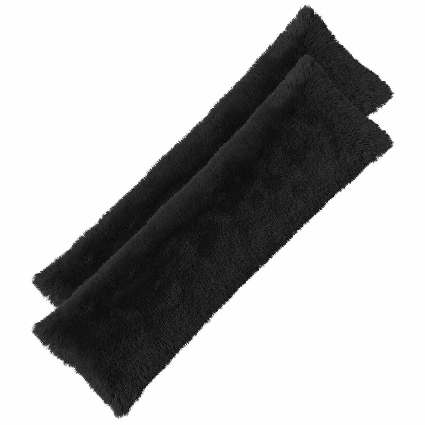 Cushion Cover 2 pcs HEERLEN Black 40 x 145 cm PV Fleece