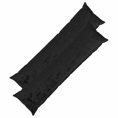 Cushion Cover 2 pcs HEERLEN Black 40 x 145 cm Flannel