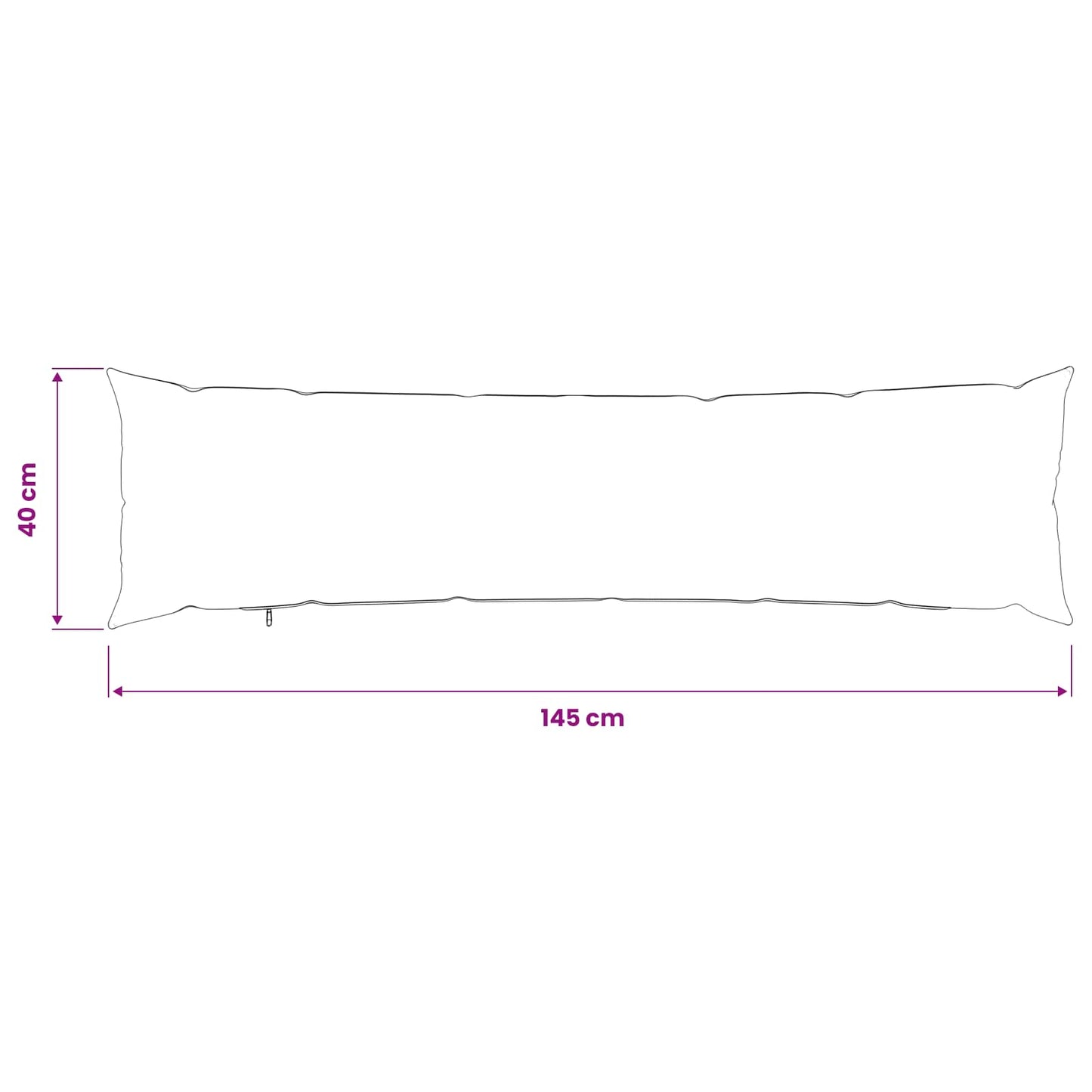 Cushion Cover 2 pcs HEERLEN Black 40 x 145 cm Flannel