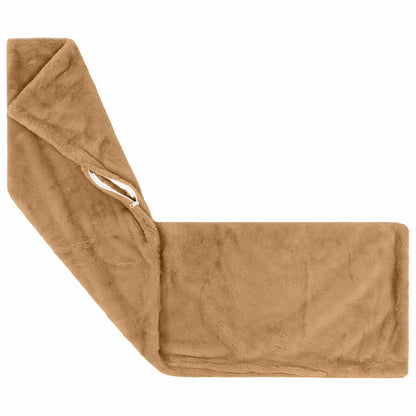 Cushion Cover HEERLEN Taupe 40 x 145 cm Faux Rabbit Fur