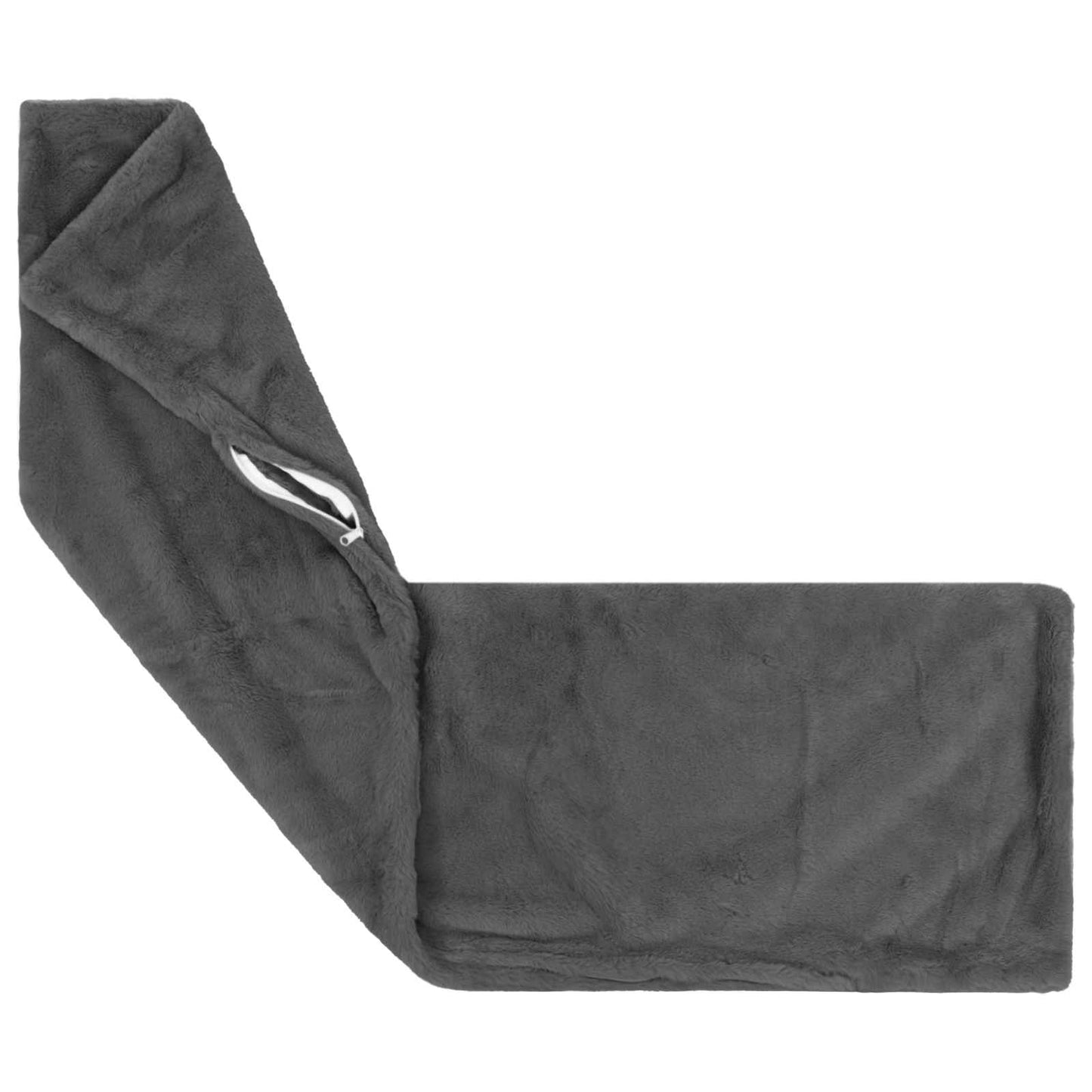 Cushion Cover HEERLEN Dark Grey 40 x 145 cm Faux Rabbit Fur