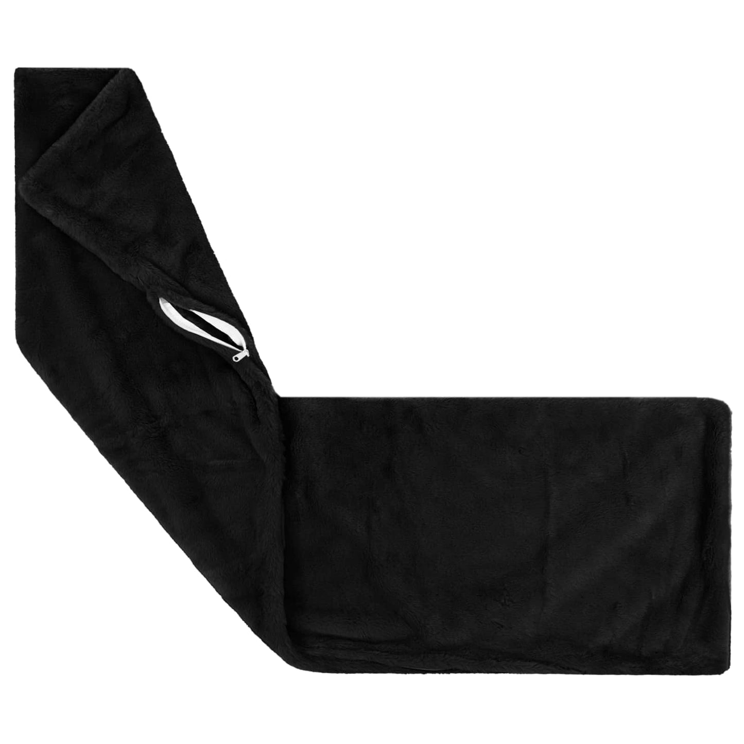 Cushion Cover HEERLEN Black 40 x 145 cm Faux Rabbit Fur