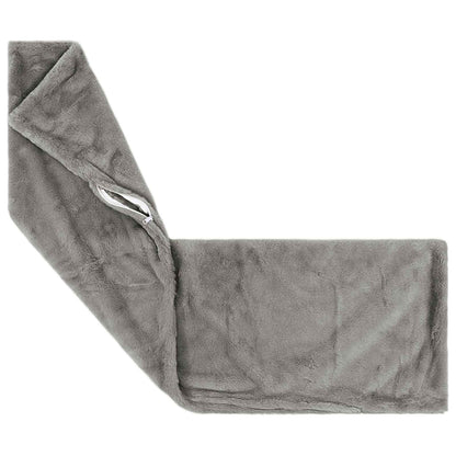 Cushion Cover HEERLEN Light Grey 40 x 145 cm Faux Rabbit Fur