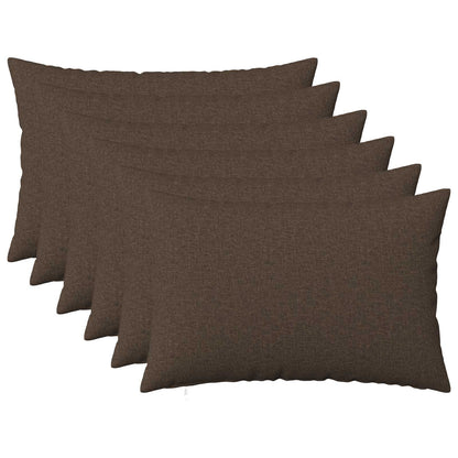 Cushion Cover 6 pcs HEERLEN Taupe 40 x 60 cm Fabric