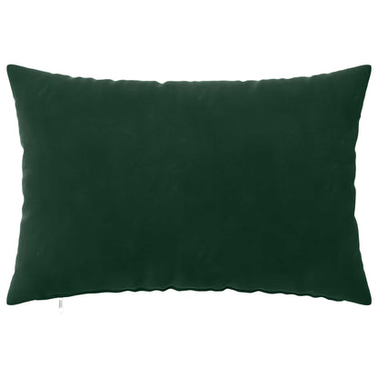 Cushion Cover 6 pcs HEERLEN Dark Green 40 x 60 cm Velvet