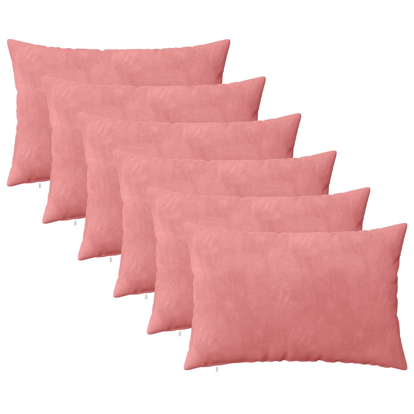 Cushion Cover 6 pcs HEERLEN Pink 40 x 60 cm Velvet