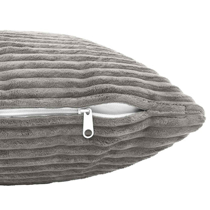 Cushion Cover 2 pcs HEERLEN Light Grey 40 x 60 cm Corduroy
