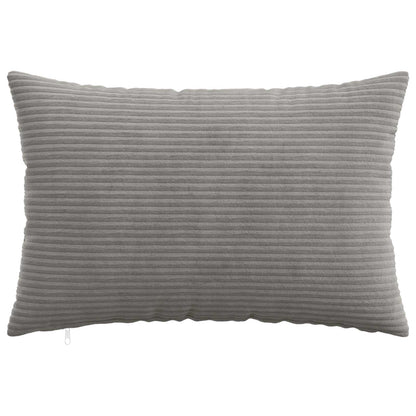 Cushion Cover 2 pcs HEERLEN Light Grey 40 x 60 cm Corduroy