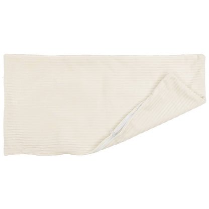 Cushion Cover 2 pcs HEERLEN Cream 40 x 60 cm Corduroy